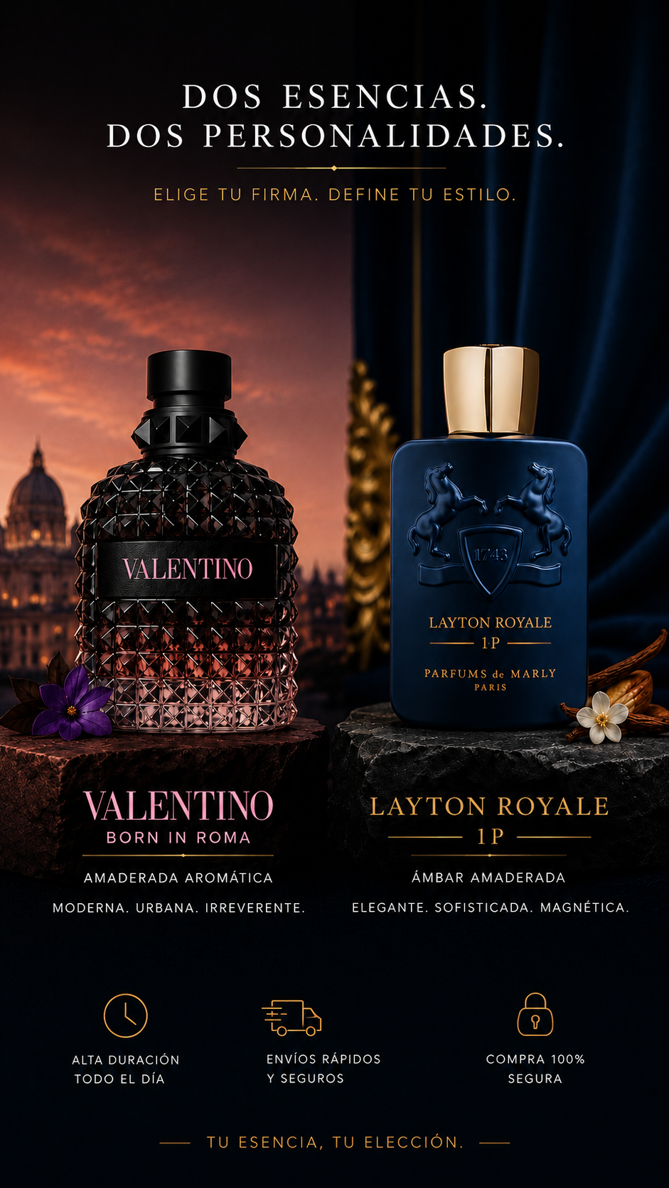 ✨ El Dúo Definitivo para el Hombre que Destaca, Valentino Born in Roma & Layton Royale 1P