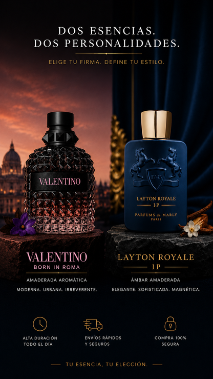 ✨ El Dúo Definitivo para el Hombre que Destaca, Valentino Born in Roma & Layton Royale 1P