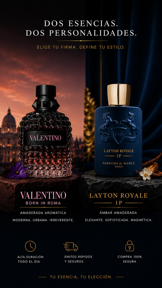 ✨ El Dúo Definitivo para el Hombre que Destaca, Valentino Born in Roma & Layton Royale 1P
